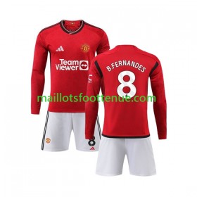 Maillot/Tenue Manchester United B Fernandes 8 Enfant Domicile 2023/2024 Manche Longue